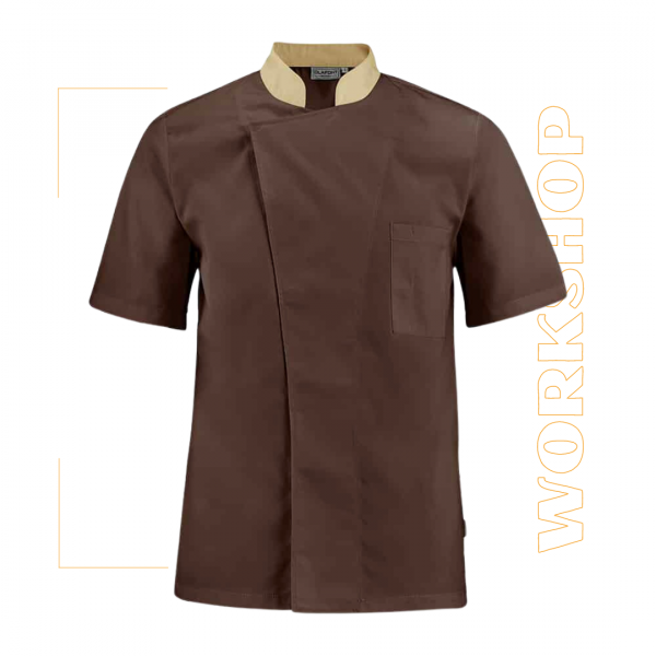 TURNIP Veste de cuisine manches courtes pour homme