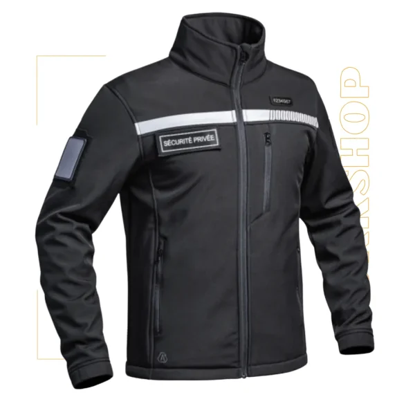 Veste Shoftshell Noir de Sécurité