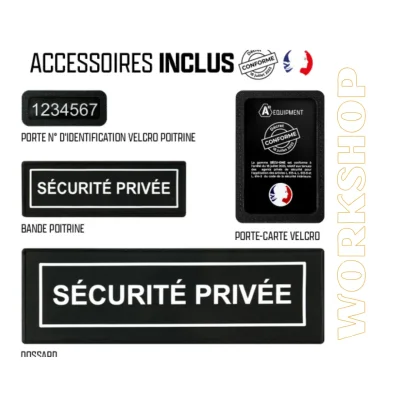 Veste Softshell SÉCU-ONE flap Sécurité Privée