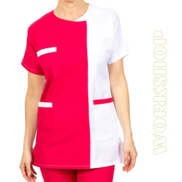 Tunique TALIA bicolore Blanc/Fushia