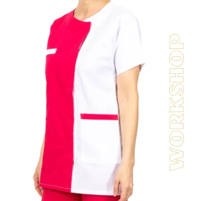 Tunique TALIA bicolore Blanc/Fushia