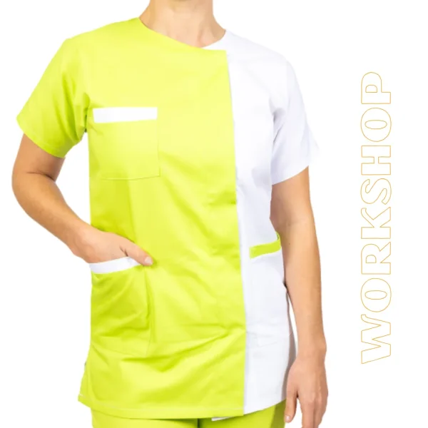 Tunique TALIA bicolore Blanc/Lime