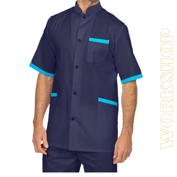 TUNIQUE HOMME TEO MARINE/TURQUOISE