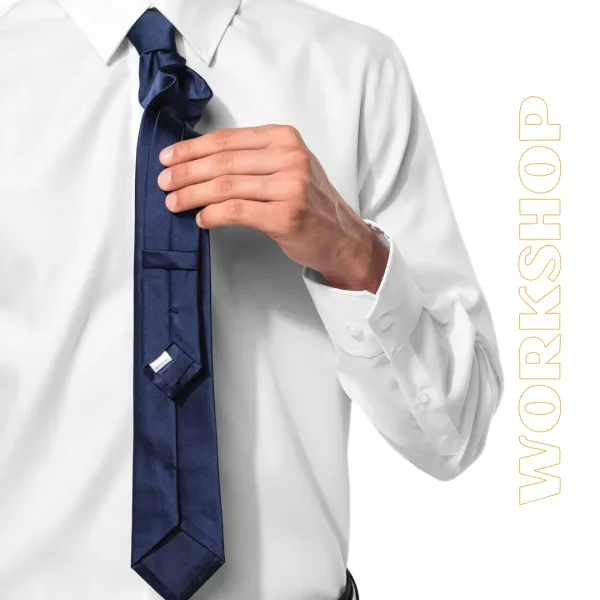 CRAVATE SATINEE MARINE