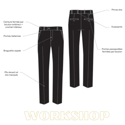 RISTRETTO PANTALON DE COSTUME POUR HOMME MARINE