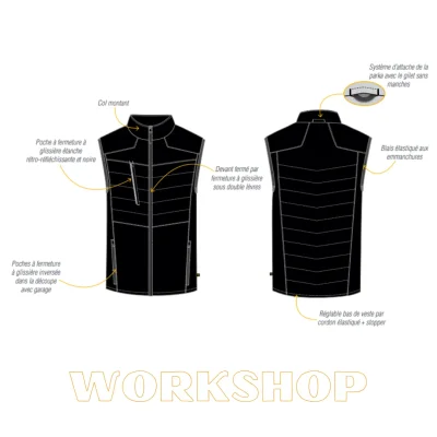 PIRIN GILET MATELASSE SANS MANCHE