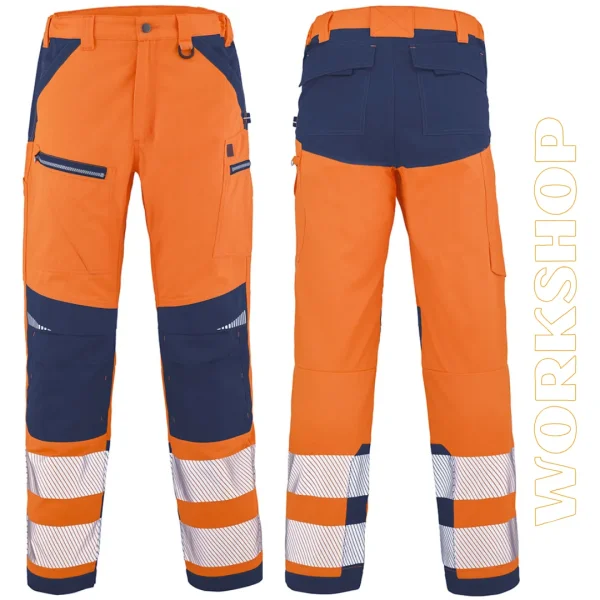 SPANNER PANTALON HV - ORANGE FLUO / BLEU MARINE