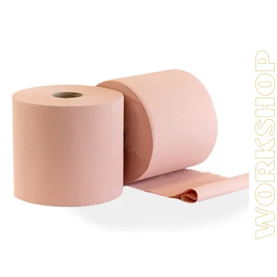 Bobine d'essuyage orangée  21x30cm lot de 2