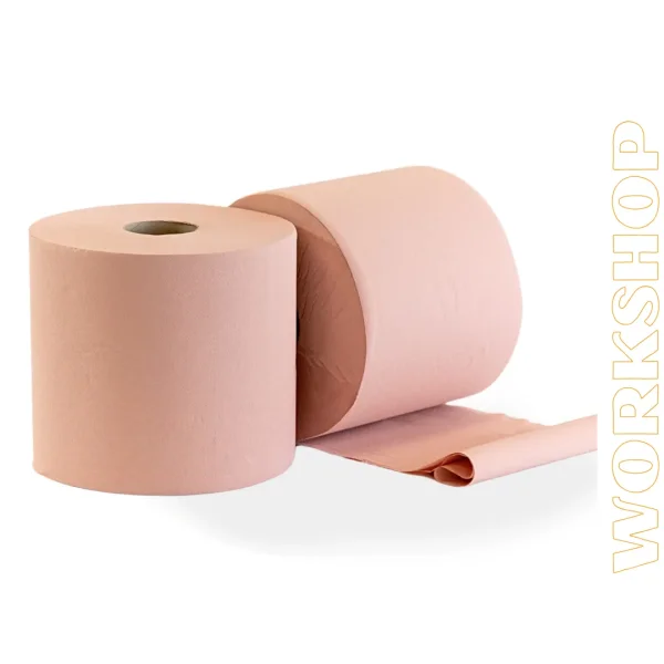 Bobine d'essuyage orangée  21x30cm lot de 2