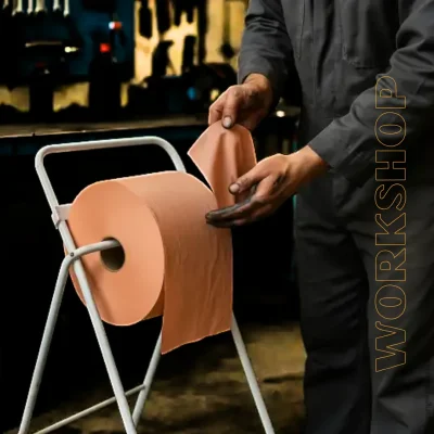 Bobine d'essuyage orangée  21x30cm lot de 2