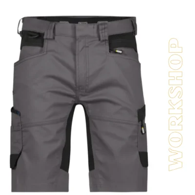 AXIS Bermuda de travail avec stretch gris/noir... | Workshop Boutique