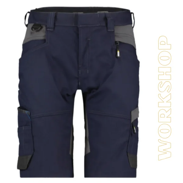 AXIS Bermuda de travail avec stretch marine/gris