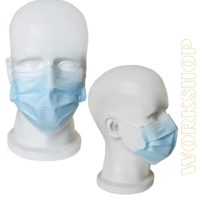 Masque médical type II bleu à élastiques boite de 50 pièces