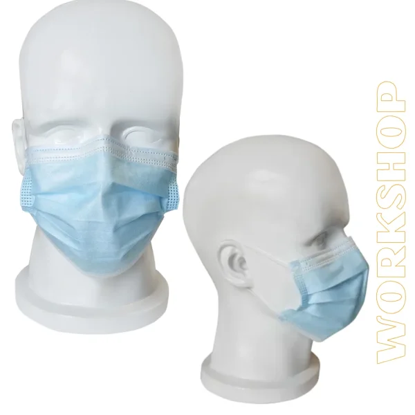 Masque médical type II bleu à élastiques boite de 50 pièces