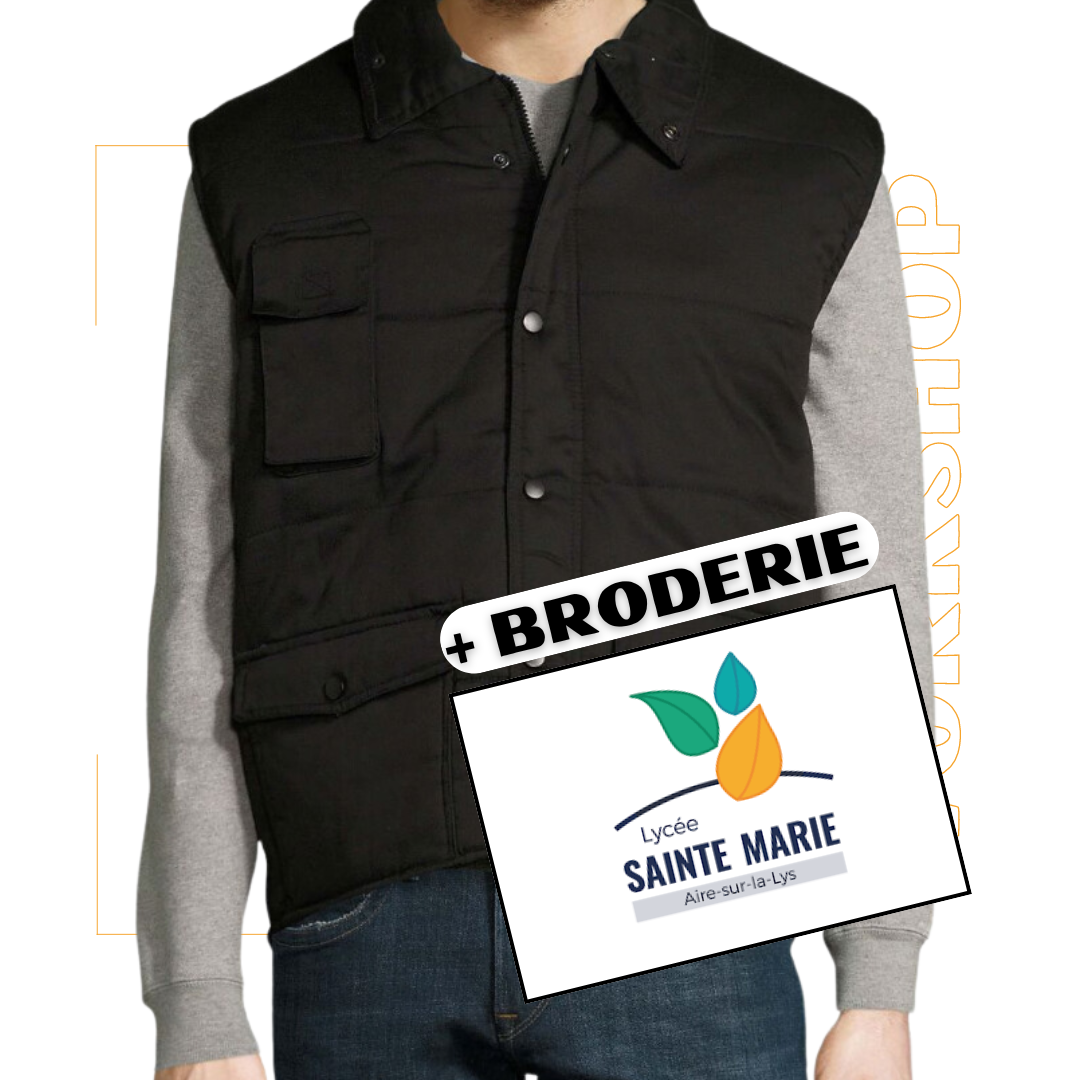 Equinox Pro BODYWARMER Noir + Broderie