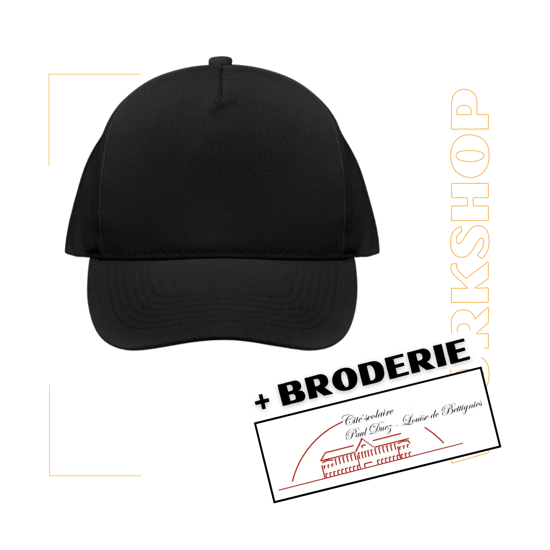 Casquette Noire SEOUL + Broderie