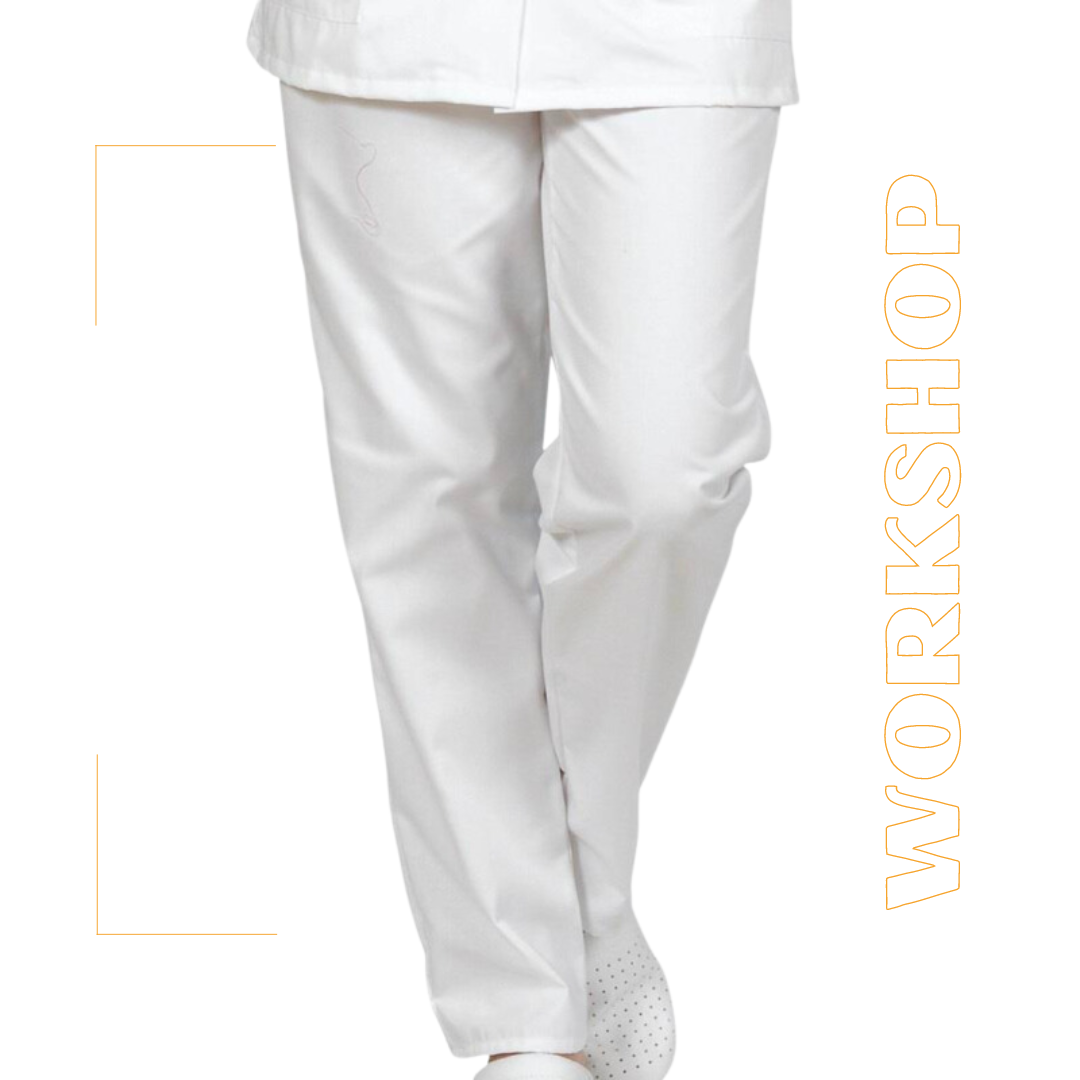 Pantalon ANDRE mixte blanc